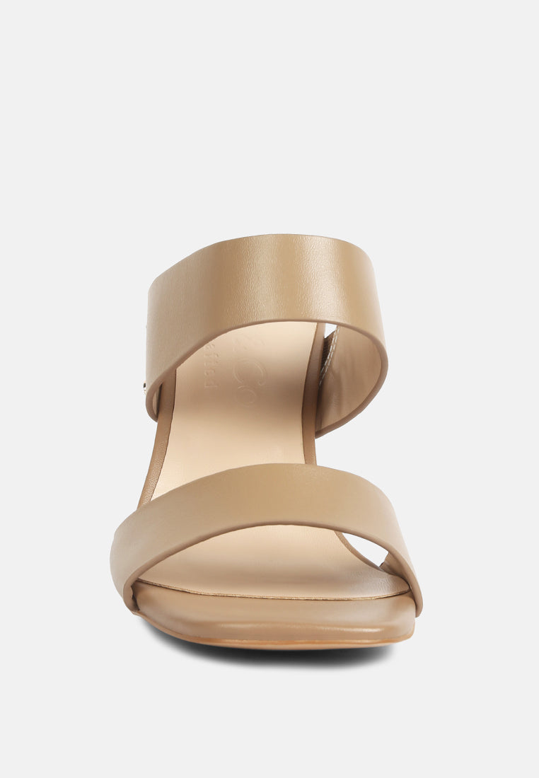 alodia Slim block heel sandals in Taupe#color_Taupe