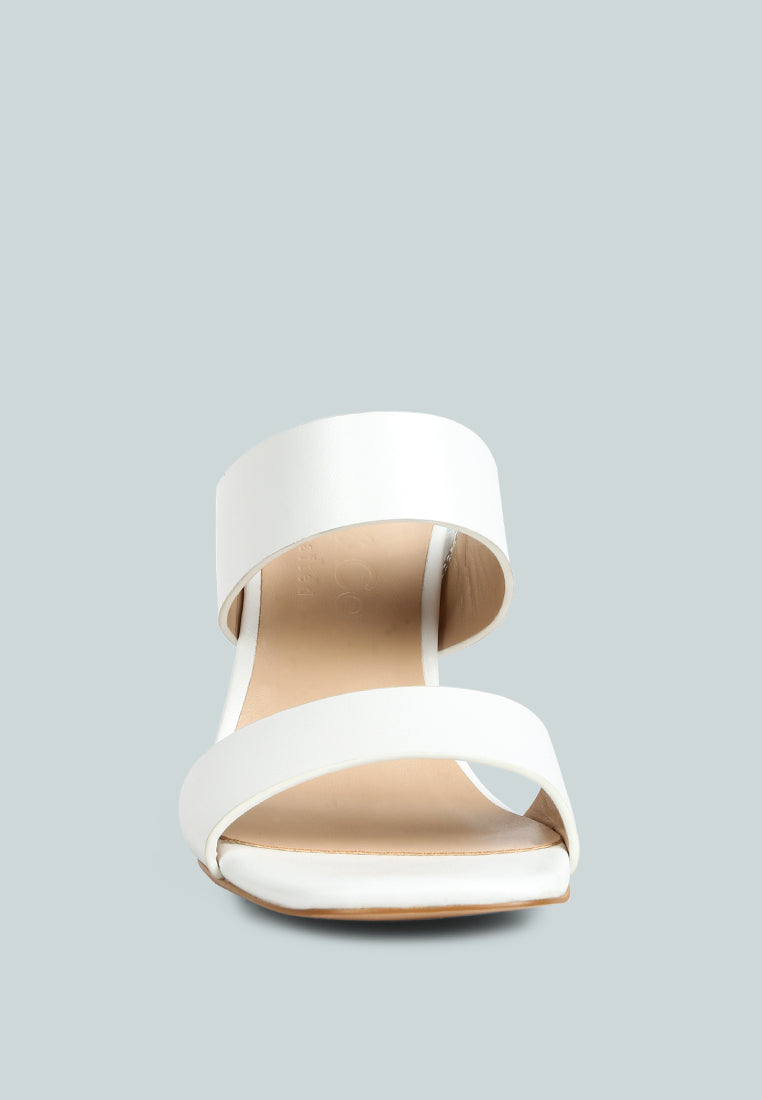 alodia Slim block heel sandals in White#color_white