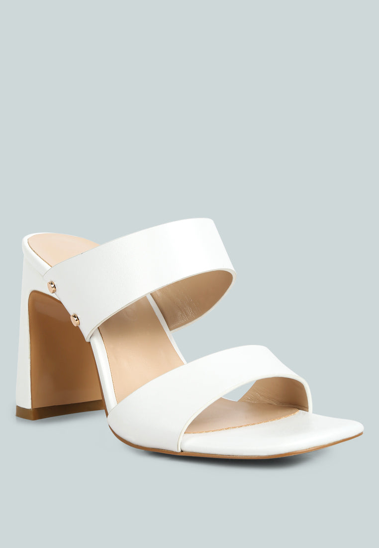 alodia Slim block heel sandals in White#color_white
