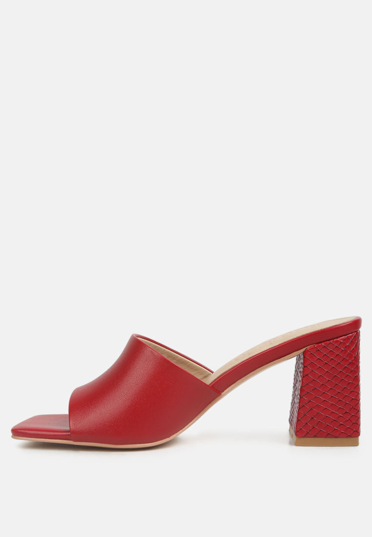 audriana red textured block heel sandals#color_red