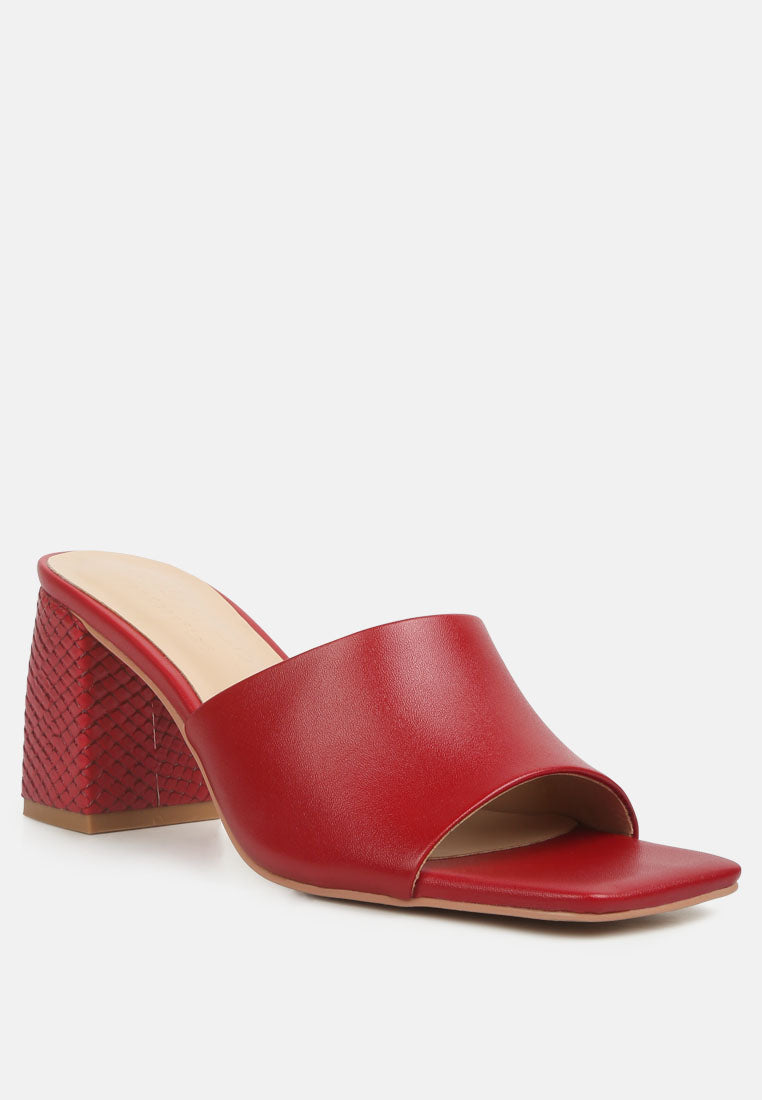 audriana red textured block heel sandals#color_red