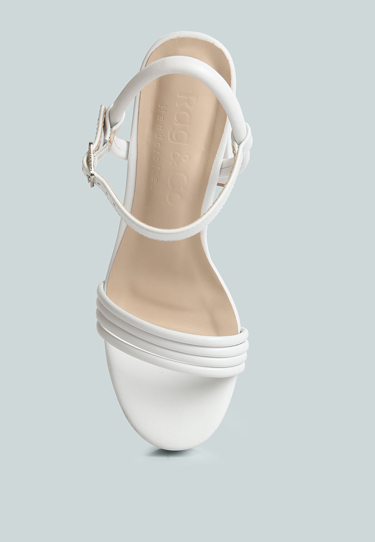 CRUELLA White Block Heel Platform Sandals#color_white