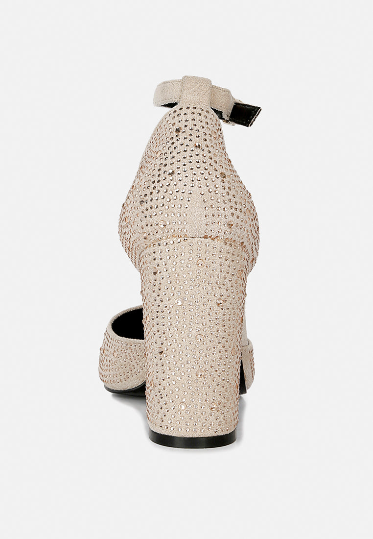 culver microfiber diamante block heeled sandal in beige#color_beige