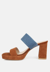 eddlia slip on platform sandals in Tan#color_Tan