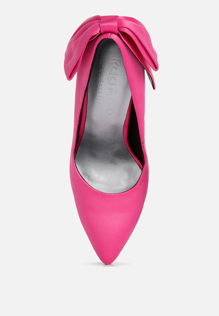 hornet high heeled satin pump sandals in fuchsia#color_fuchsia