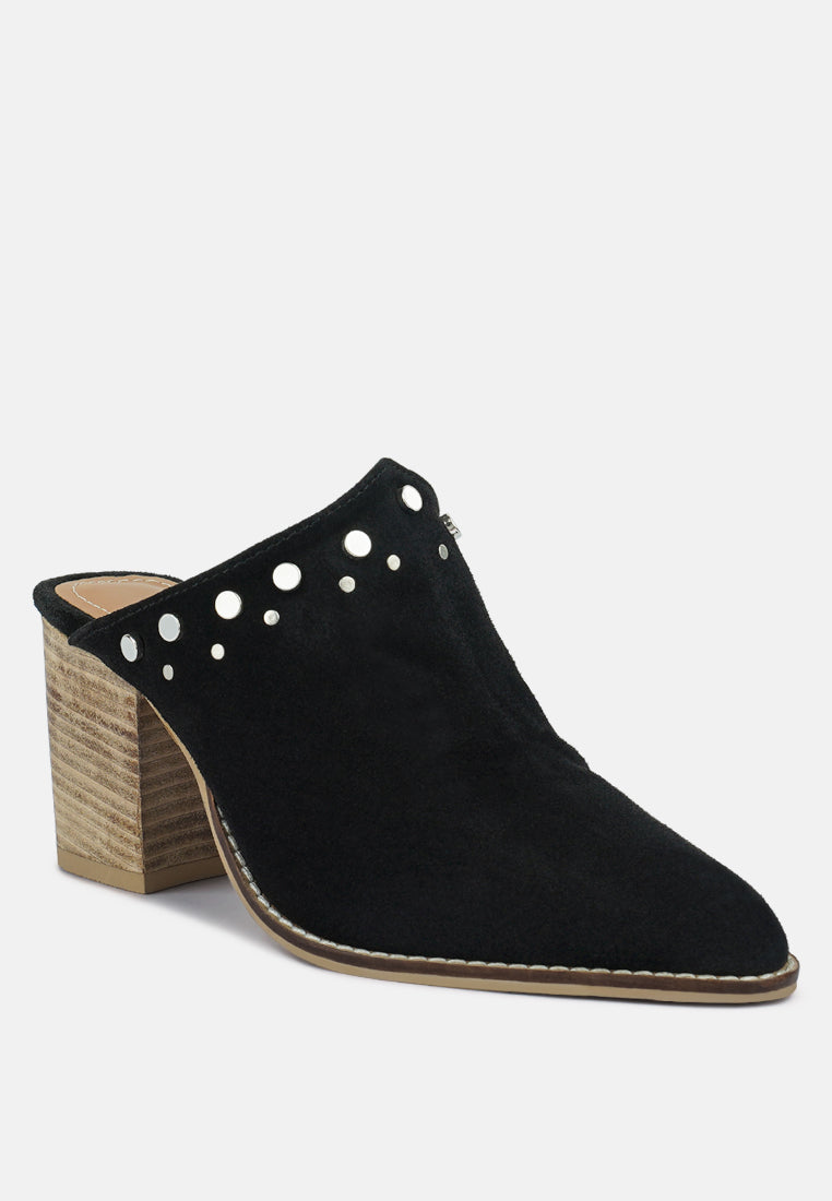LESLIE Stacked Heel Mules #color_black