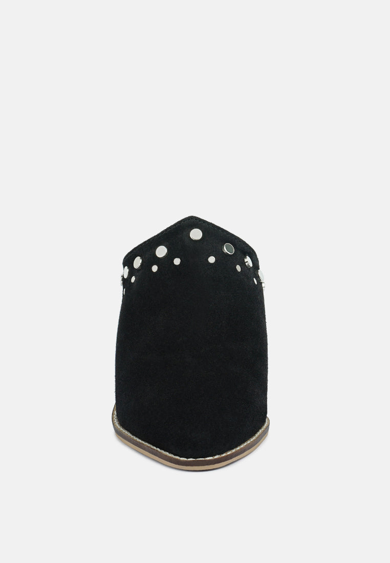 LESLIE Stacked Heel Mules #color_black