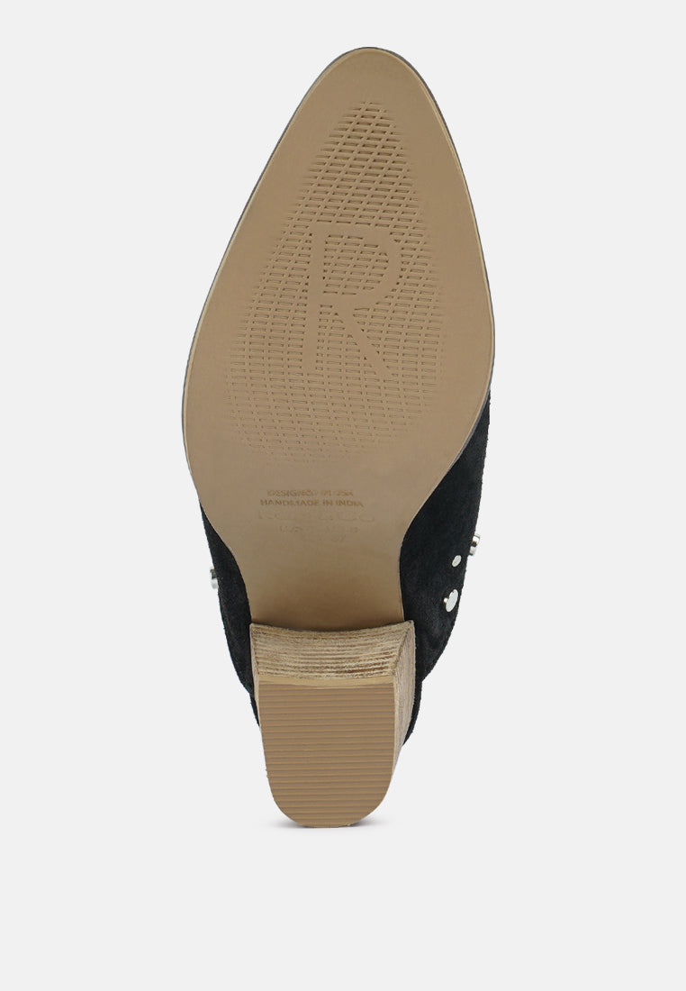 LESLIE Stacked Heel Mules #color_black