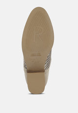 ROSALYN Beige Block Heeled Cut-Out Sandal#Color_beige
