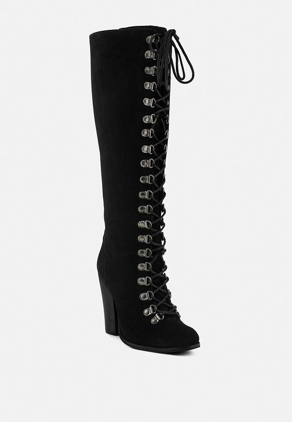 Black Lace up Boots -  Canada