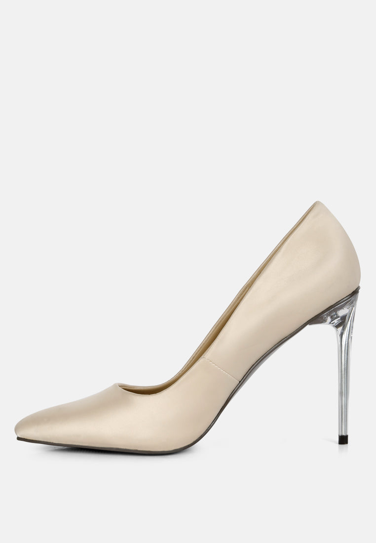STAKES Nude High Heeled Classic Dress Pumps#color_nude